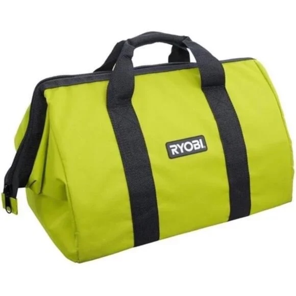 New Ryobi 18" x 12" x 13" Contractors Heavy Duty Green Tool Bag - Picture 1 of 7